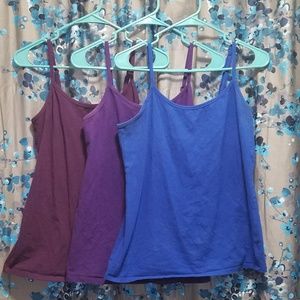 3 torrid purple camisoles